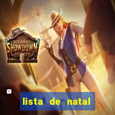 lista de natal para imprimir